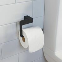 Salle de bain WC porte-rouleau de papier toilette carré noir mural élégant moderne