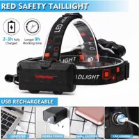 Lampe Frontale,Torche Frontale 18000 Lumens 8 LED 8 Modes d'éclairage,Lampe Frontale LED Ultra Puissante Rechargeable USB 90° [753] - Sport
