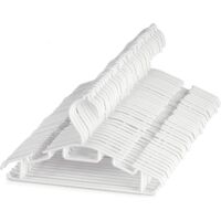 60 Cintres Vêtements Bébés enfan en Plastique,Durables Stockage Cintres pour Enfants Cintres Bebe Couleur Unie Antidérapants pour Pantalon et Jupe bébé et Petits Enfants,Blanc,30cm