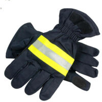 Gants de protection pompiers, ignifugés, avec bandes réfléchissantes