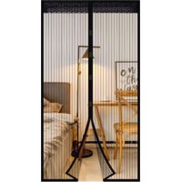 Porte Moustiquaire, Rideau Moustiquaire Magnétique pour Porte, Rideau Anti Moustique, Porte Moustiquaire Coulissante, Moustiquaire Magnétique avec Rayures, Installation Facile (110210cm)