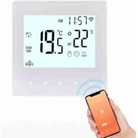 Thermostat intelligent, Tuya APP White Backlight, 3A Waterpick WiFi Smart Touch Temperature Control Panel Air Conditioner Floor Thermostat Switch