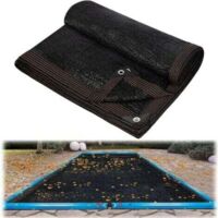Copertura in rete per piscina rettangolare, copertura protettiva per piscine fuori terra, protezione esterna contro foglie morte e detriti 3×5 m (10x16,4 piedi)