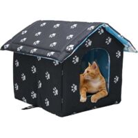 Cuccia per gatti da esterno, facile da lavare, pieghevole, con cuscino rimovibile, resistente alle intemperie, impermeabile, per gatti