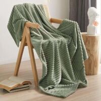 Coperta di flanella di lana, coperta di lana soffice 150x200 cm, coperta da divano, coperta di peluche calda e morbida, plaid di lana