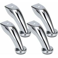 4 pezzi gambe per mobili, gambe spesse in acciaio inossidabile per divani, gambe cromate, piedini per mobili, armadi, divani, sedie, sgabelli, armadietti