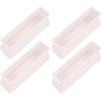 Set di 4 protezioni rettangolari in silicone per gambe di sedie e mobili, protezioni per gambe di tavoli contro i graffi