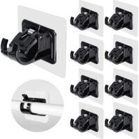 Supporti per aste per tende senza foratura, 8 ganci adesivi per aste per tende, appendini per bagno, cucina, casa, bagno e hotel