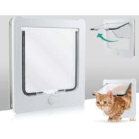 Gattaiola facile da installare, 4 opzioni di bloccaggio manuale, buona tenuta e robusta gattaiola per porta interna per cani/gatti di piccola taglia