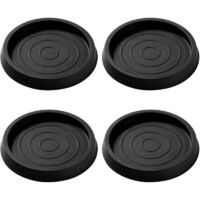 4 pezzi 6,4 cm cuscinetti in gomma antiscivolo rotondi, cuscinetti antiscivolo per ruote di divani e letti, cuscinetti in gomma per piedini, per letto, armadio, divano, sedia, tavolo, nero