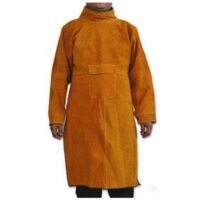 - Grembiule da saldatura in pelle bovina per uomo e donna - Resistente alle scintille e alle alte temperature - 100 cm