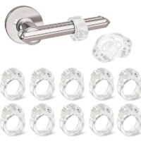 12 pezzi in silicone per maniglie di porte, pareti e finestre, flessibili ed estensibili (trasparenti)