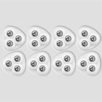 Set di 8 mini rotelle universali autoadesive per piccoli elettrodomestici, compatibili con macchine da caffè, friggitrici ad aria, piccoli mobili e contenitori.