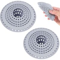Raccogli-capelli in silicone 3 pezzi - Filtro anti-intasamento per lavandino e doccia - Accessorio universale per il bagno per vasca, doccia, cucina