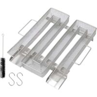 Generatore di fumo anticalcare in acciaio inox per affumicatoio, generatore di fumo freddo, affumicatore per alimenti (22,5 x 17,5 x 4,5 cm)