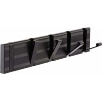 Appendiabiti pieghevole da parete , appendiabiti da parete nero resistente con 5 ganci, appendiabiti moderno in metallo per bagno, camera da letto, ingresso