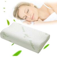 Cuscino ortopedico in memory foam, antirussamento, sagomato per un sonno confortevole, lavabile, memory foam, 50 x 30 cm