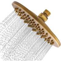 Soffione doccia rotondo antico in ottone spazzolato, soffione doccia a pioggia da 8 pollici con filtro, adatto per docce da bagno