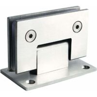 Cerniere per porta doccia in vetro su staffe in vetro, apertura e chiusura a 180 gradi, clip in acciaio inossidabile 304, adatte a vetrine in vetro da 8-12 mm