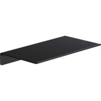 Piccola mensola da parete sospesa, mini mensola espositiva per oggetti da collezione, mensola da parete in metallo per bagno/soggiorno/cucina/camera da letto (nero, 8 pollici)