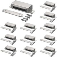 Chiusure magnetiche per mobili, chiusure per porte da cucina, bagno, spogliatoio, chiusure per armadi, chiusure per cassetti (argento, confezione da 10)