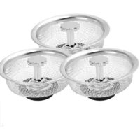 Filtro per lavello, tappo per lavello, 3 filtri per lavello da cucina in acciaio inox per lavello da cucina, bagno, diametro 3,26''