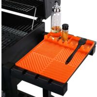 Tappetino per griglia per barbecue, accessori e utensili, tappetino laterale per barbecue da esterno, piano di lavoro della cucina (arancione)