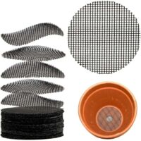 100 filets de drainage de 5 cm pour pots de fleurs/bonsaïs afin d'empêcher l'infiltration du terreau