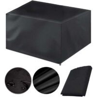 Housse imperméable pour mobilier de jardin, 150 x 150 x 75 cm, en tissu Oxford rectangulaire, coupe-vent et résistant aux UV, convient aux chaises et canapés en rotin (150 x 150 x 75 cm).