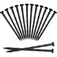 Tuteurs de bordure de pelouse, supports à tomates, 25 tuteurs de jardin en plastique, piquets de tente, tuteurs de jardin en spirale (pour les bordures de pavage)