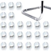 Lot de 32 embouts de pieds de chaise en plastique en forme de U, embouts de pieds de chaise avec clips tubulaires en silicone, patins de protection pour meubles et sols.