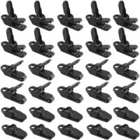 Lot de 100 clips pour tentes, bâches, parasols, auvents et autres accessoires de plein air. Dimensions : 3,2 x 1 x 1,3 cm