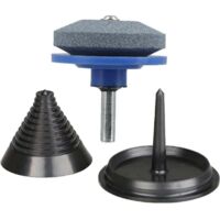 Affûteuses de lames de tondeuses à gazon de type perceuse et kits d'équilibrage de lames pour tondeuses à gazon, tracteurs et outils de jardin.