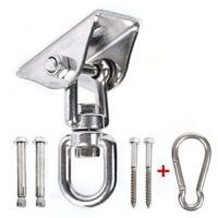 Ensemble de 2 cadres de balançoire robustes, adaptés aux cadres de balançoire en bois, accessoires de balançoire en acier inoxydable rotatifs à 360°, adaptés aux vérandas, aux aires de jeux, au yoga,