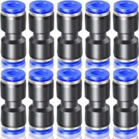 10 Pièces Raccords Droits à Visser Bleus 12mm OD Pour Tuyauterie