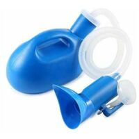 Urinario portátil unisex de 2000 ml con manguera para viajes, coche, camping, hospital (azul)