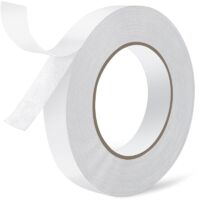 Doppelseitiges Klebeband, Breite 20 mm, Länge 50 m, doppelseitig, extra stark, für den Außenbereich, weiß, vielseitig einsetzbar, starkes Klebeband für Büro, Scrapbooking, Auto, DIY, Klebstoff