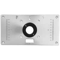 235 mm x 120 mm x 8 mm Aluminium-Frästisch-Einlegeplatte mit 4 Ringen und Schrauben für Tischlerbänke