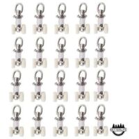 20 stück Vorhang Track Segelflugzeug Schiene Rollen Kunststoff Twin Rollen Aluminium Legierung