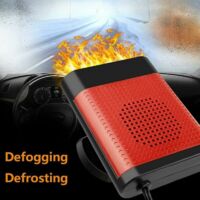 12 V, 150 W, 2-in-1-Windschutzscheiben-Defroster fürs Auto – 360° drehbarer tragbarer Autolüfter mit Saugnapf und Ladekabel