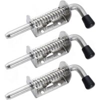 3er-Pack robuste Federriegel aus Edelstahl – federbelastete Riegel – für viele Anwendungen – perfekt für Türen, Fenster, Schuppen und Garagen