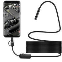 Endoskop, 5 m Android OTG, wasserdichte HD-Video-Endoskopiekamera mit Sicherheitskabel, 6 LED-Leuchten für Samsung Galaxy/Sony/Nexus Android-Smartphones und -Computer