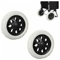 ruote di ricambio per carrello della spesa - Ruote in gomma e plastica con schiuma - Design nero a caldo - Per carrelli della spesa e carrelli