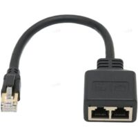RJ45-Splitteradapter, 1-zu-2-Port-RJ45-Netzwerk-Ethernet-Adapter-Splitter, CAT8-Netzwerkkabel-Splitteradapter für das Home Office