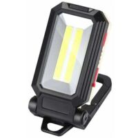 Luz de trabajo LED, luz de camping, foco LED recargable, luz de trabajo recargable, lámpara de taller COB, linterna con base magnética para garaje, camping, emergencias, etc.