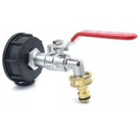 Wasserhahnanschluss aus verchromtem Messing, Schnellanschluss-Auslass – 3/4-Zoll-Tonnenfass-Zubehör, IBC-Tonnenfass-Anschluss, Messing-Tonnenfass-Wasserdüse, IBC-Schnuller-Hahnanschluss
