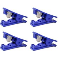 Pack of 4 Plastic Pipe Cutter, Economical Rubber Pipe Cutter for Silicone PVC PU Nylon Tube, Up to 12mm OD, Blue