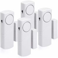 Alarmes pour portes et fenêtres - Lot de 4 - Sécurité domestique et anti-effraction - Fonctionnement magnétique - 120 dB