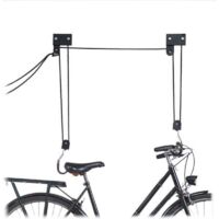 Système de Suspension de Vélo au Plafond 57 kg avec Poulie et Crochet Universel Ortviai