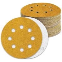 Disque Ponçage 125 mm Grain 30 – 80 Pièces pour Ponceuse Excentrique